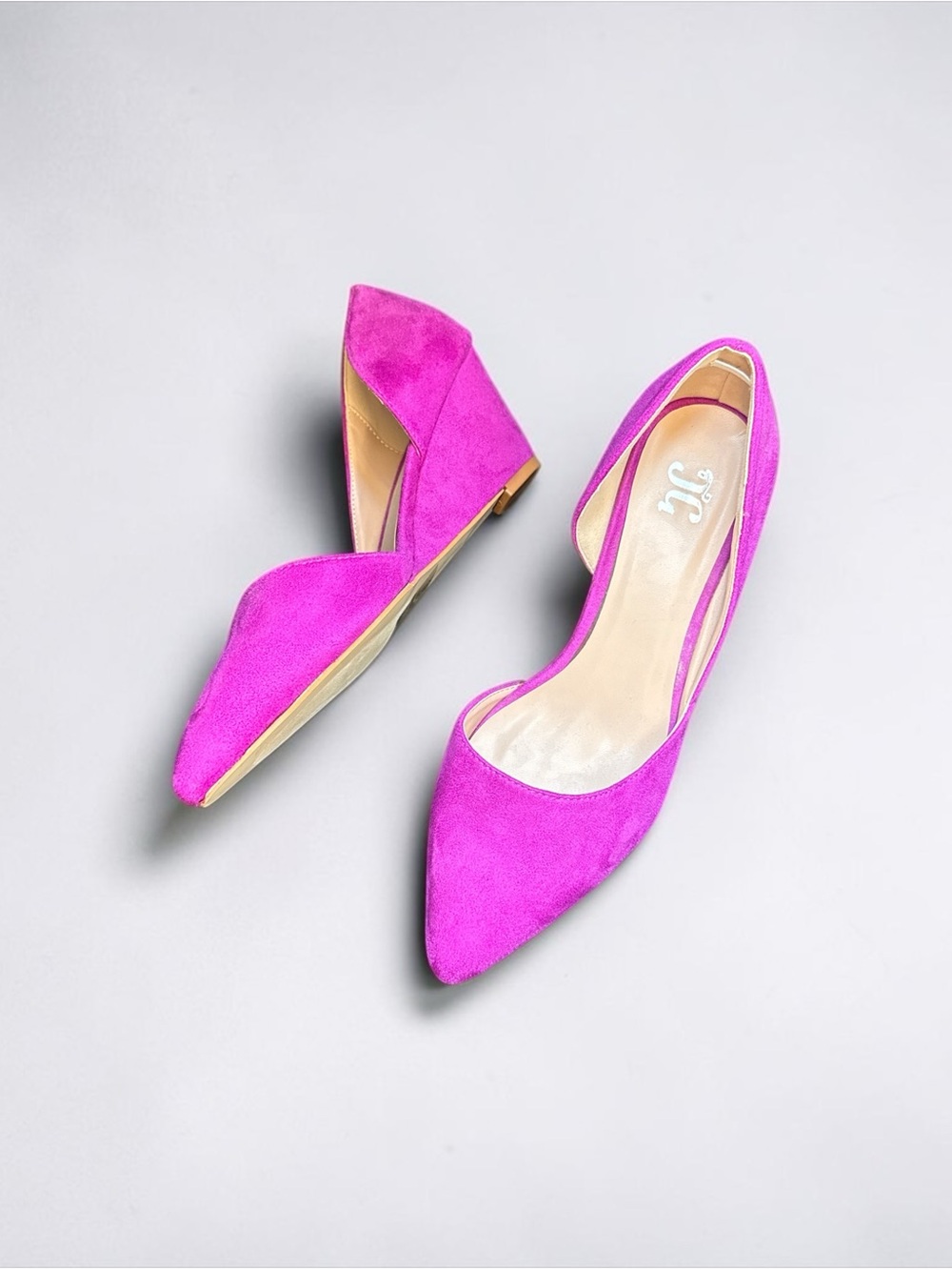 Magenta JC Journee Collection Suede Pointed-Toe Women’s Flats NEW size 8